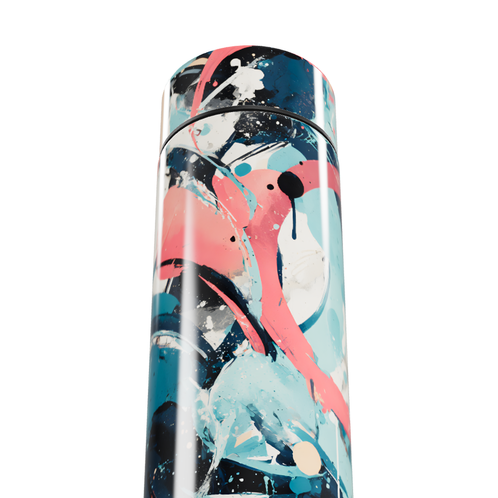 Garrafa Térmica Touch - Estampa Colorida Abstrata