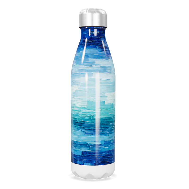Garrafa Inox - Estampa Azul Oceano
