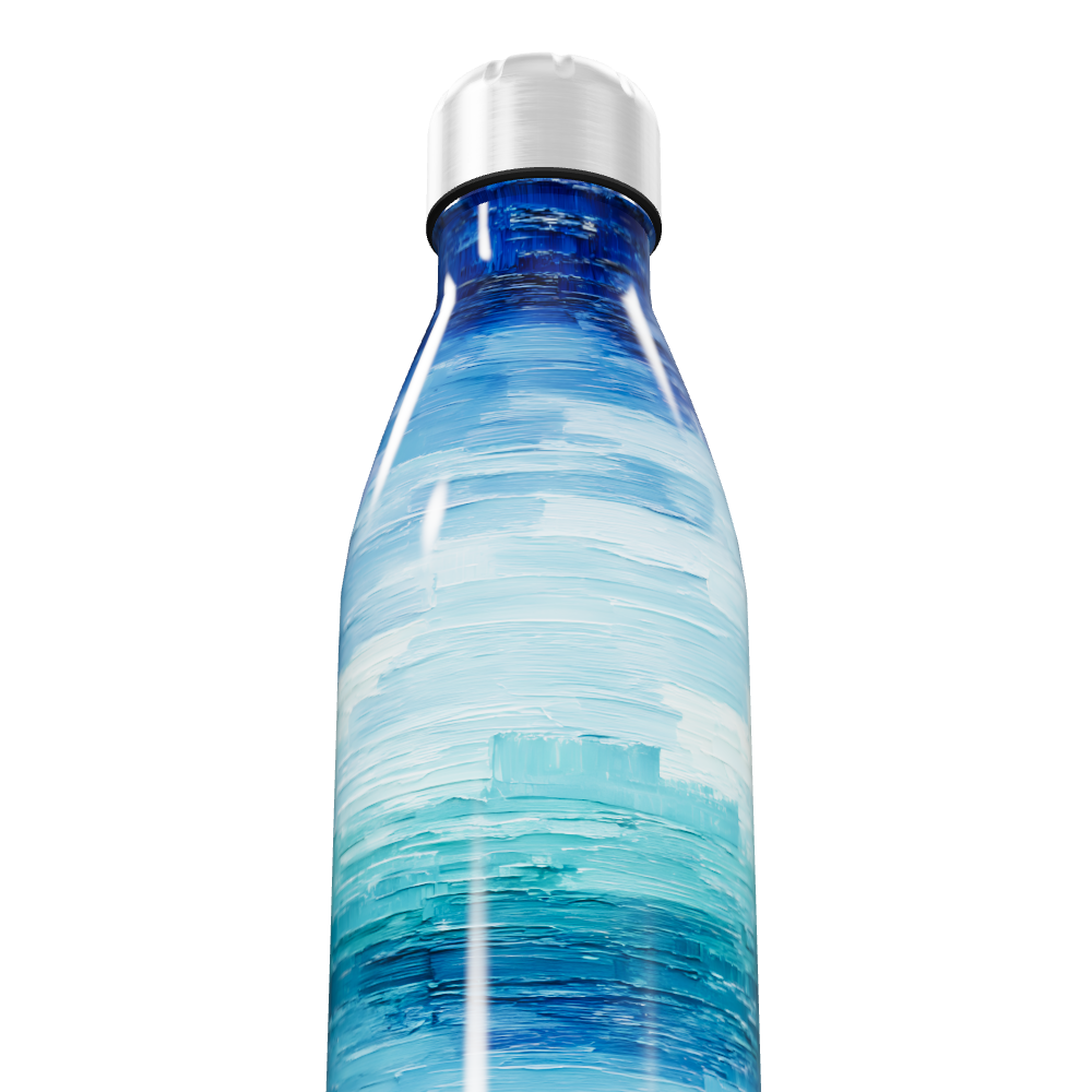Garrafa Inox - Estampa Azul Oceano
