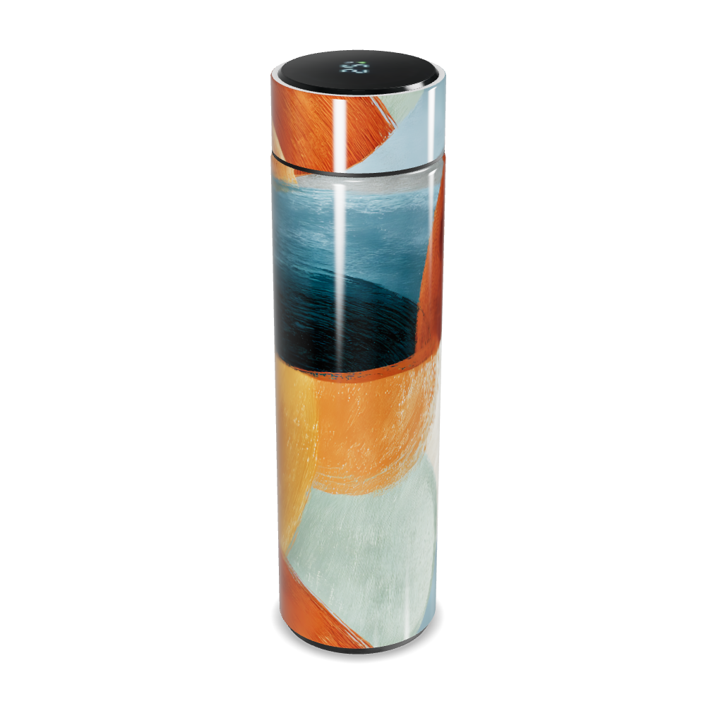 Garrafa Térmica Touch - Estampa Abstrata Colorida