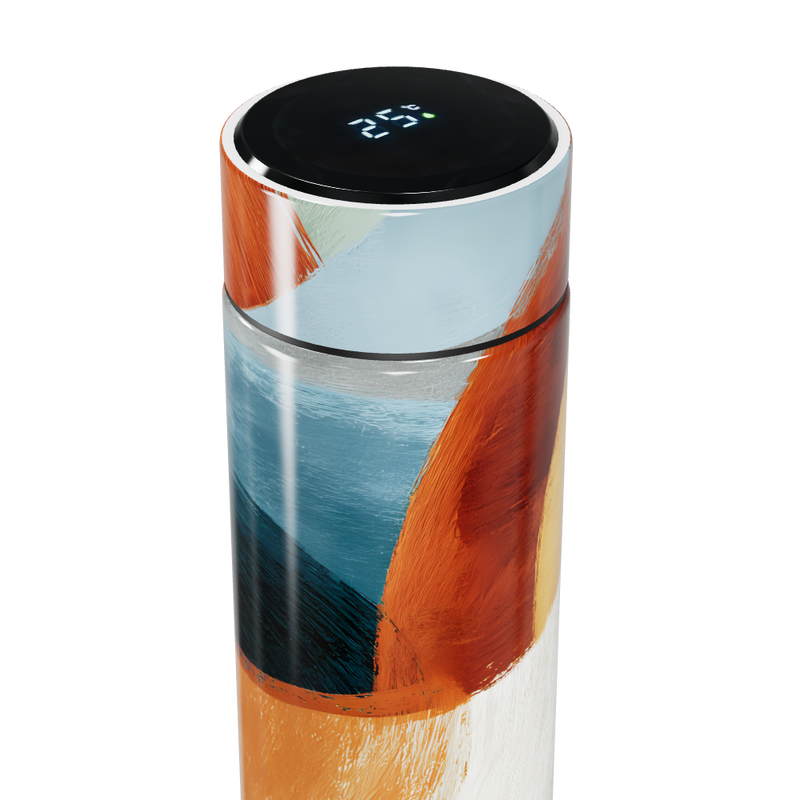 Garrafa Térmica Touch - Estampa Abstrata Colorida