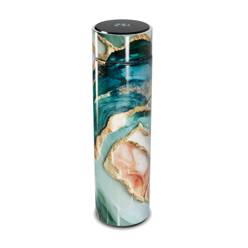 Garrafa Térmica Touch - Design Mármore Colorido