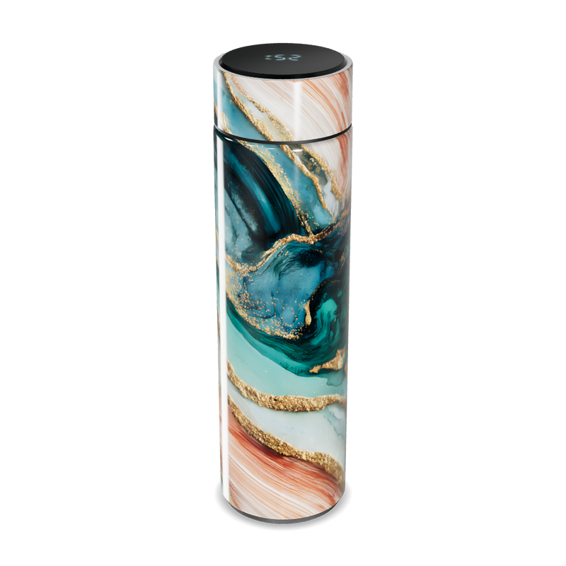 Garrafa Térmica Touch - Design Mármore Colorido