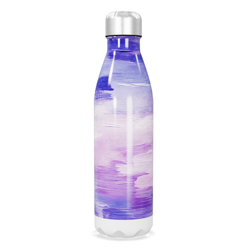Garrafa Inox - Roxa com Pintura Artística