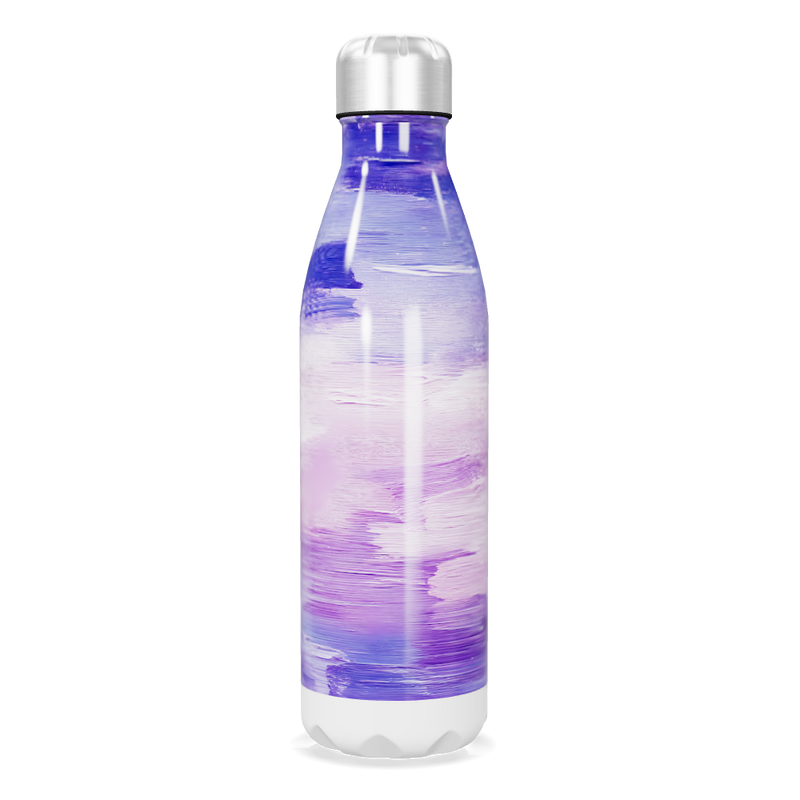 Garrafa Inox - Roxa com Pintura Artística