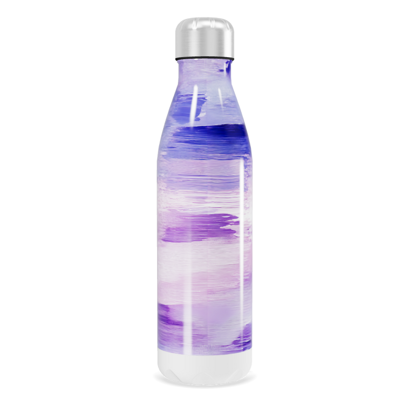 Garrafa Inox - Roxa com Pintura Artística