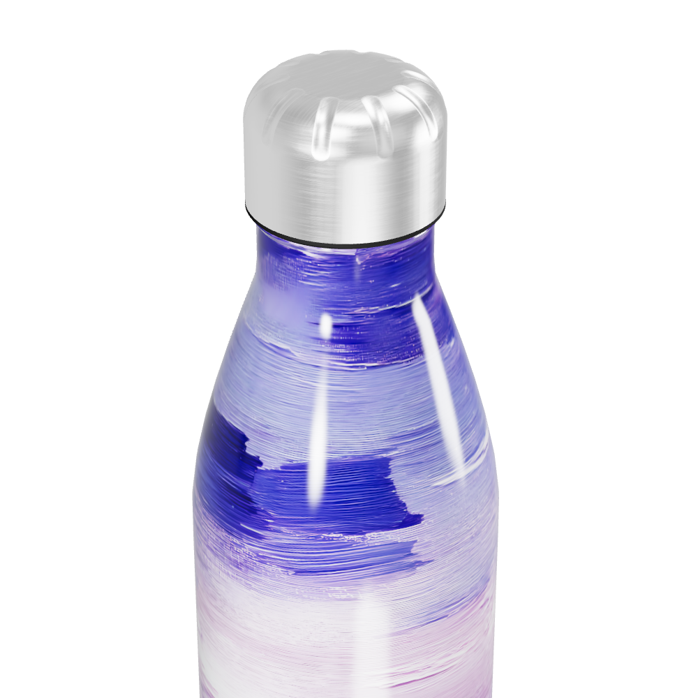 Garrafa Inox - Roxa com Pintura Artística