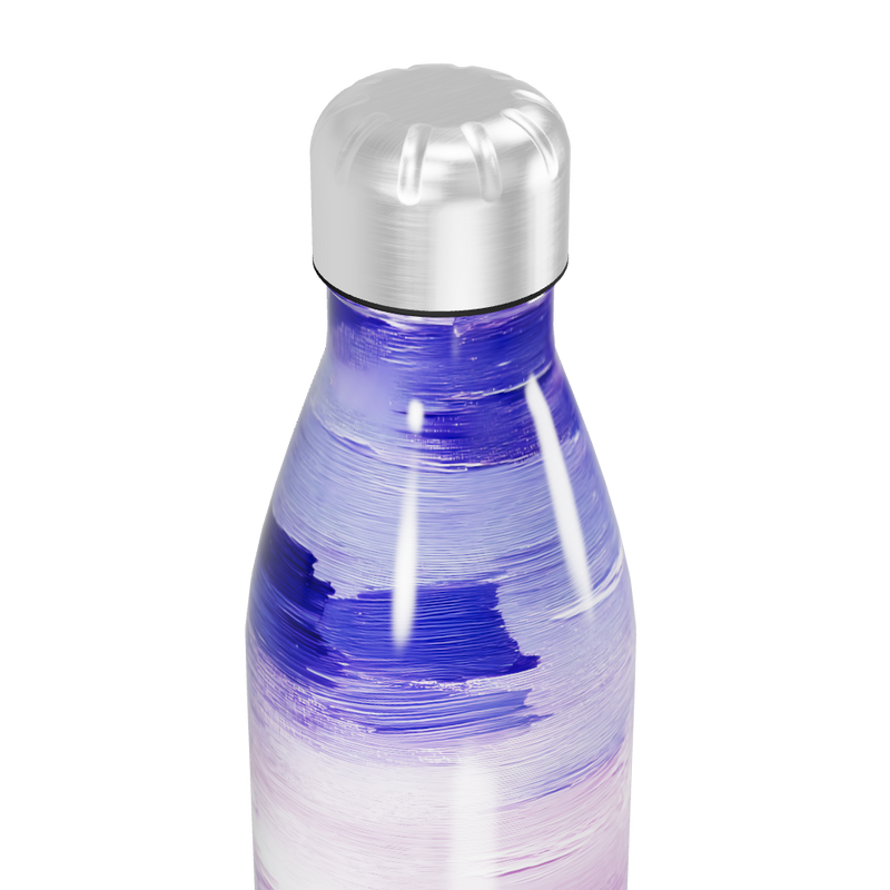 Garrafa Inox - Roxa com Pintura Artística