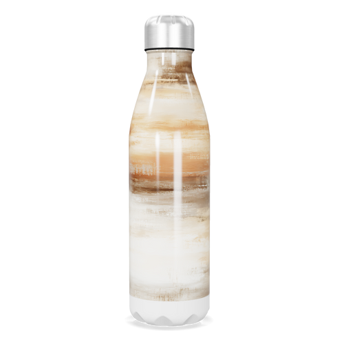 Garrafa Inox - Estampa Marrom e Bege