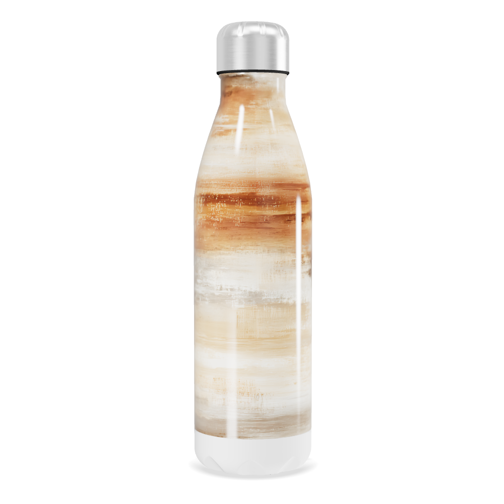 Garrafa Inox - Estampa Marrom e Bege