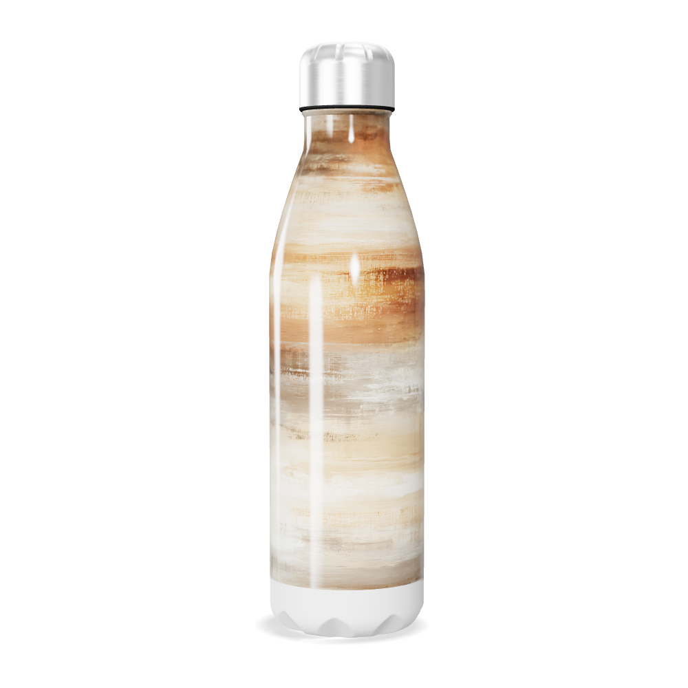 Garrafa Inox - Estampa Marrom e Bege