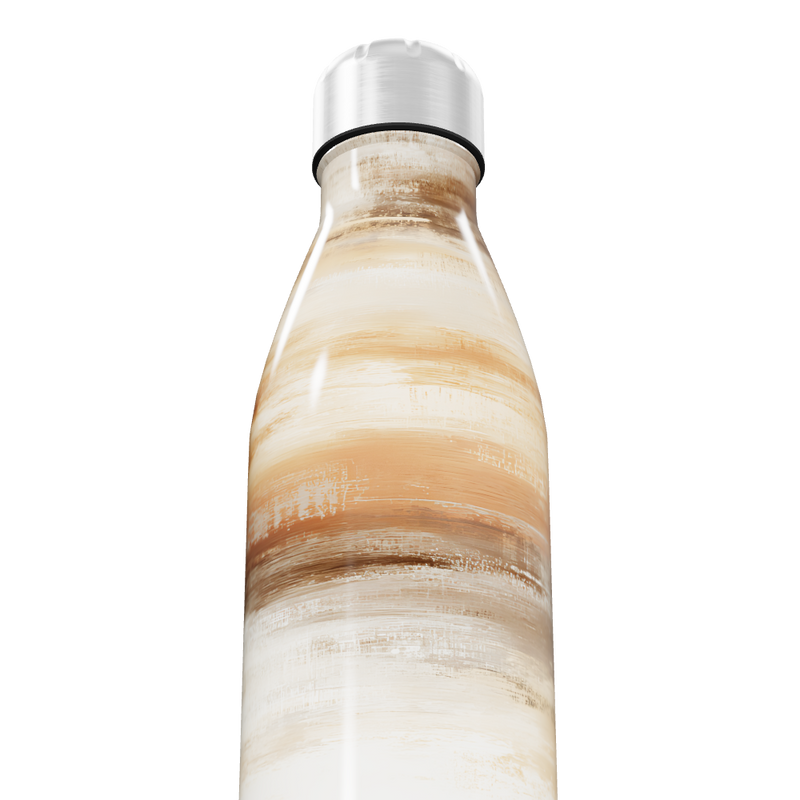 Garrafa Inox - Estampa Marrom e Bege