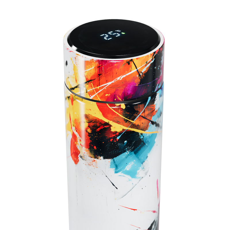 Garrafa Térmica Touch - Estampa Colorida Abstrata