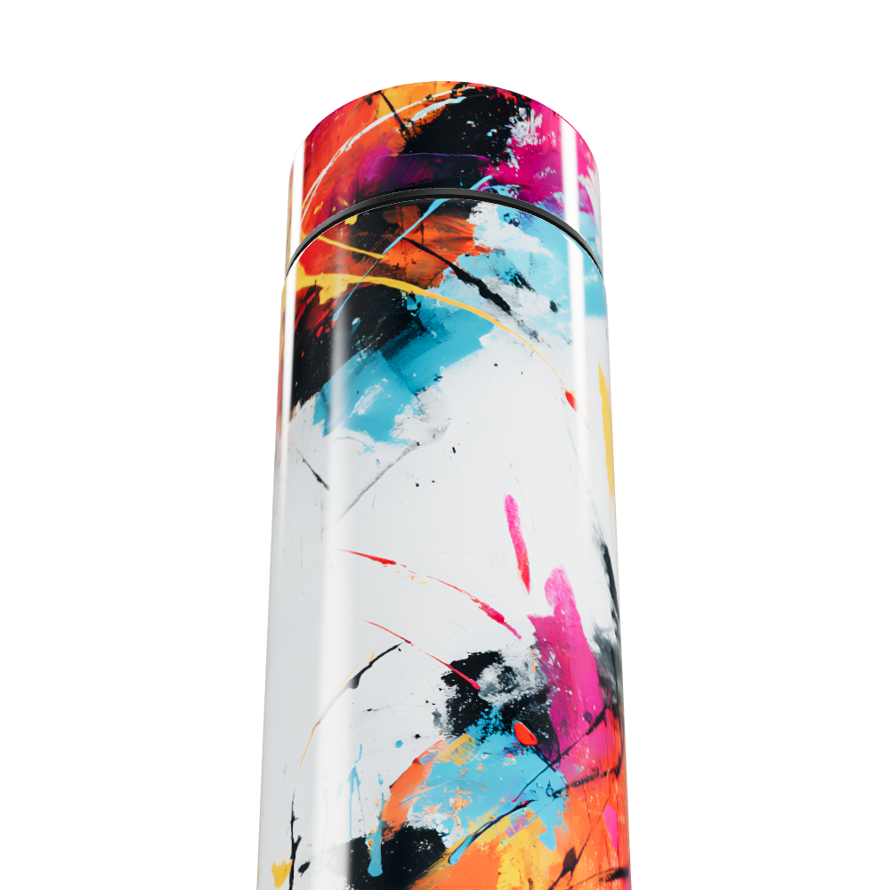 Garrafa Térmica Touch - Estampa Colorida Abstrata