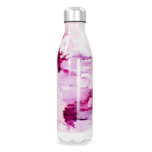 Garrafa Inox - Pintura Roxa Abstrata