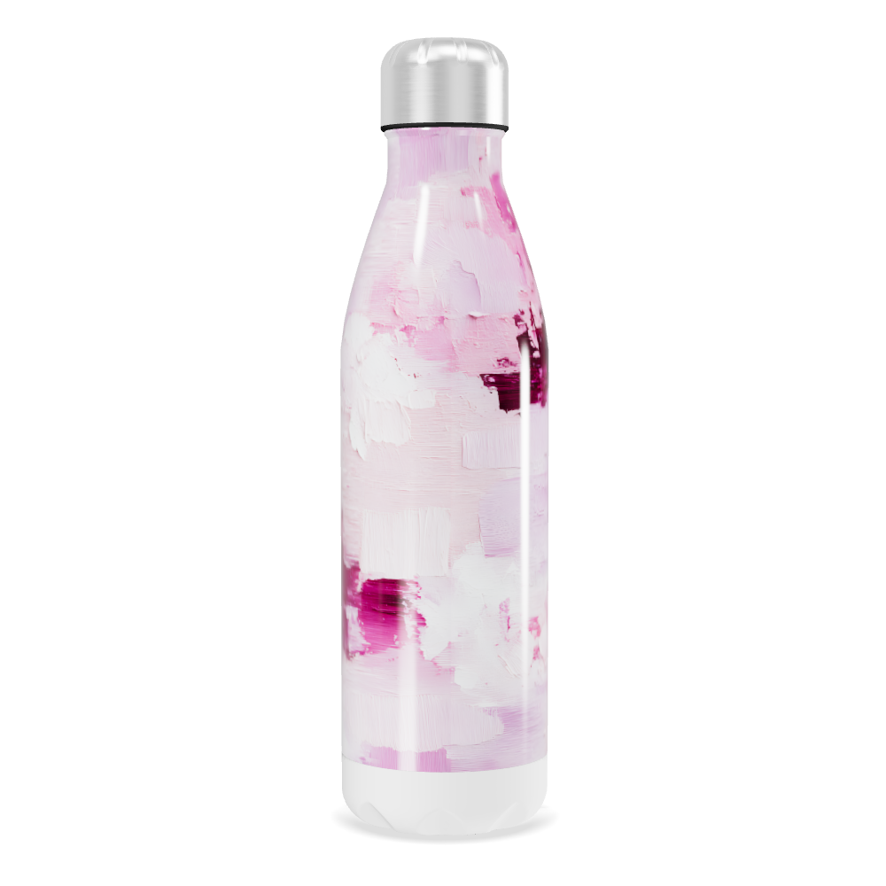 Garrafa Inox - Pintura Roxa Abstrata