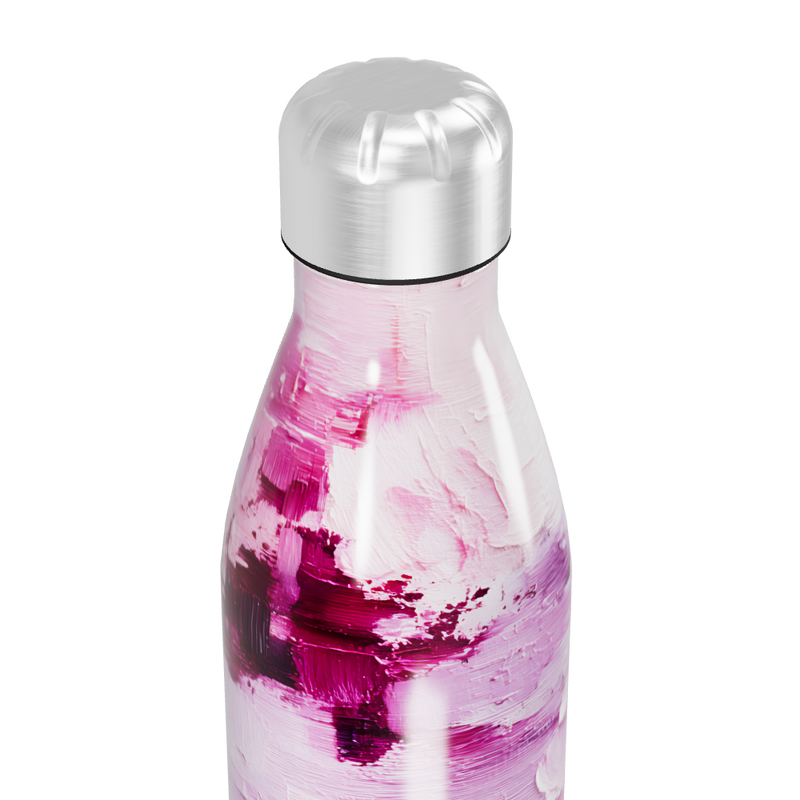 Garrafa Inox - Pintura Roxa Abstrata