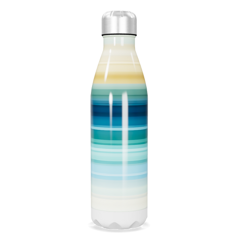 Garrafa Inox Listrada Azul e Bege