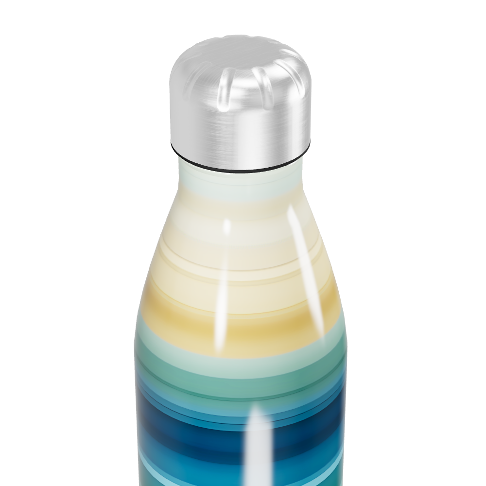 Garrafa Inox Listrada Azul e Bege