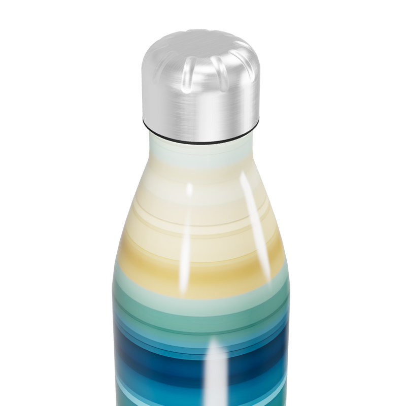 Garrafa Inox Listrada Azul e Bege