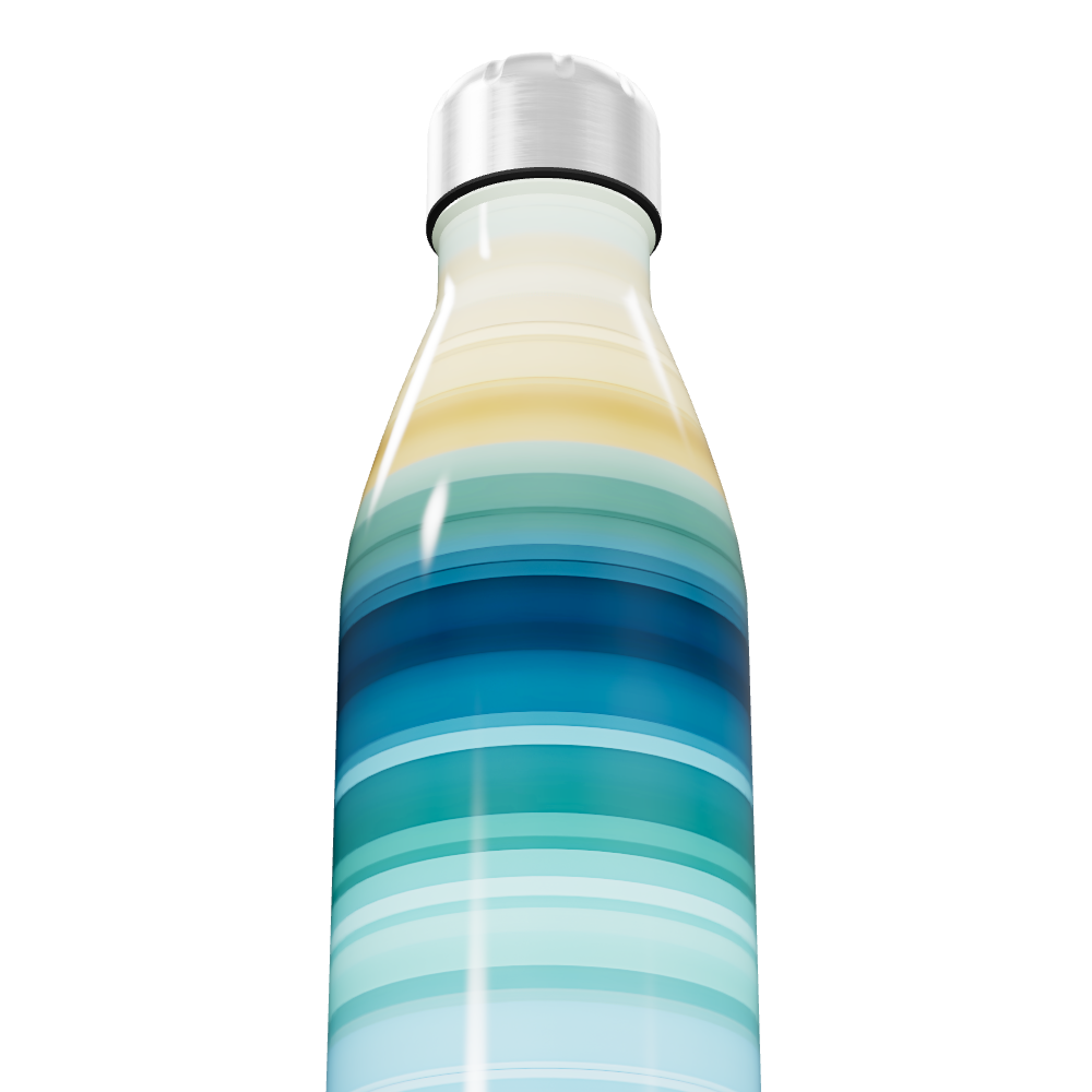 Garrafa Inox Listrada Azul e Bege
