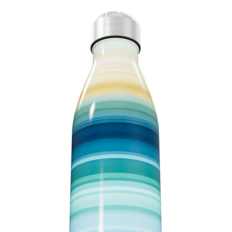 Garrafa Inox Listrada Azul e Bege
