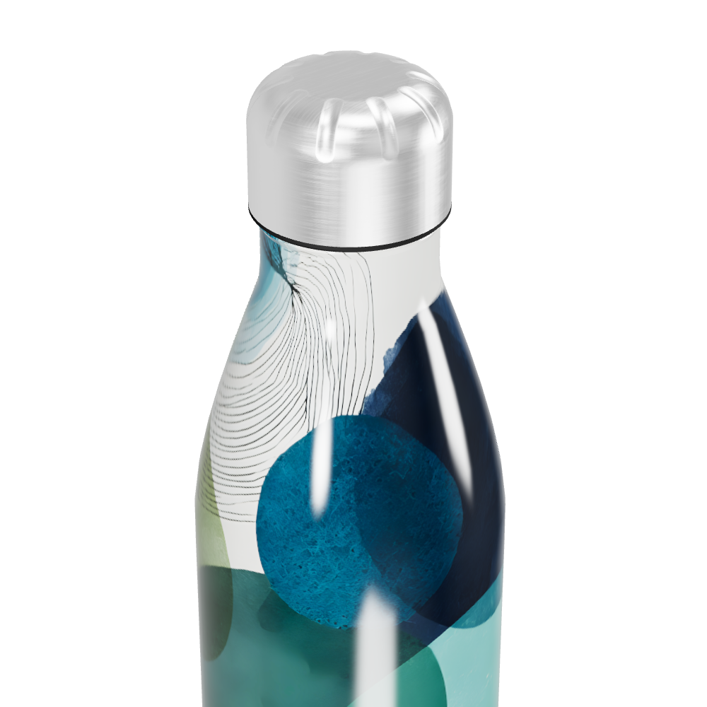 Garrafa Inox - Estampa Azul Verde