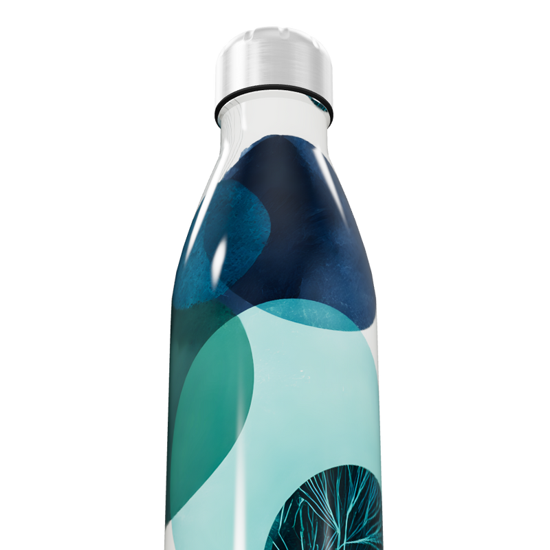 Garrafa Inox - Estampa Azul Verde