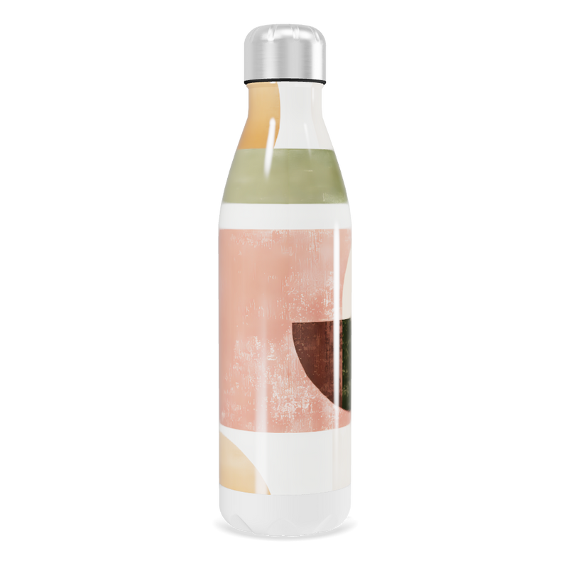 Garrafa Inox - Estampa Geométrica Colorida