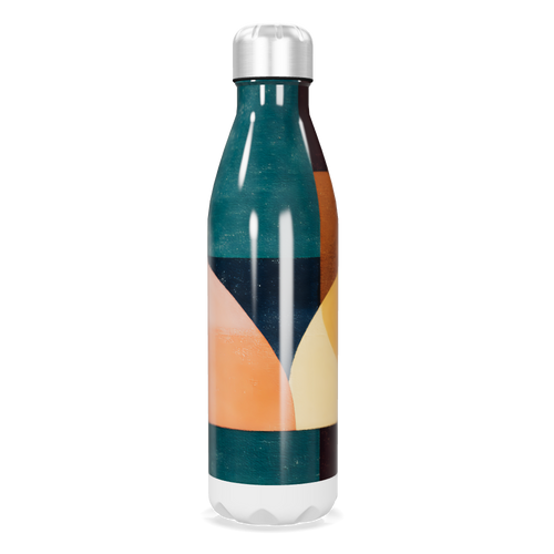 Garrafa Inox - Estampa Geométrica Colorida