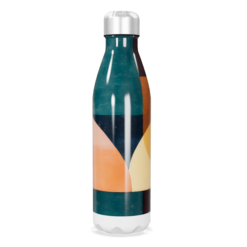 Garrafa Inox - Estampa Geométrica Colorida