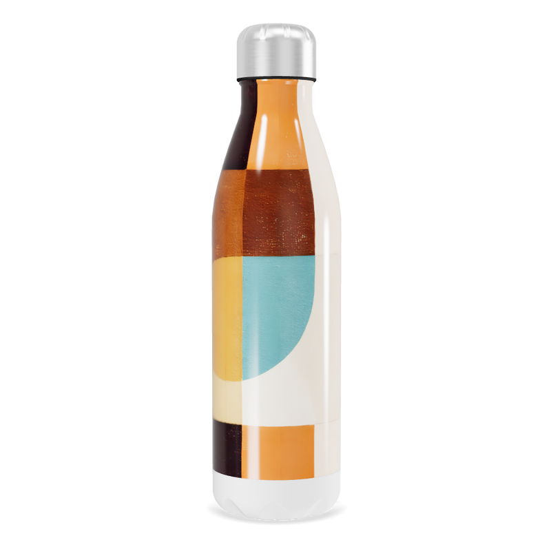 Garrafa Inox - Estampa Geométrica Colorida