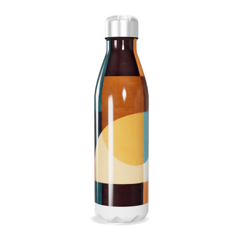 Garrafa Inox - Estampa Geométrica Colorida