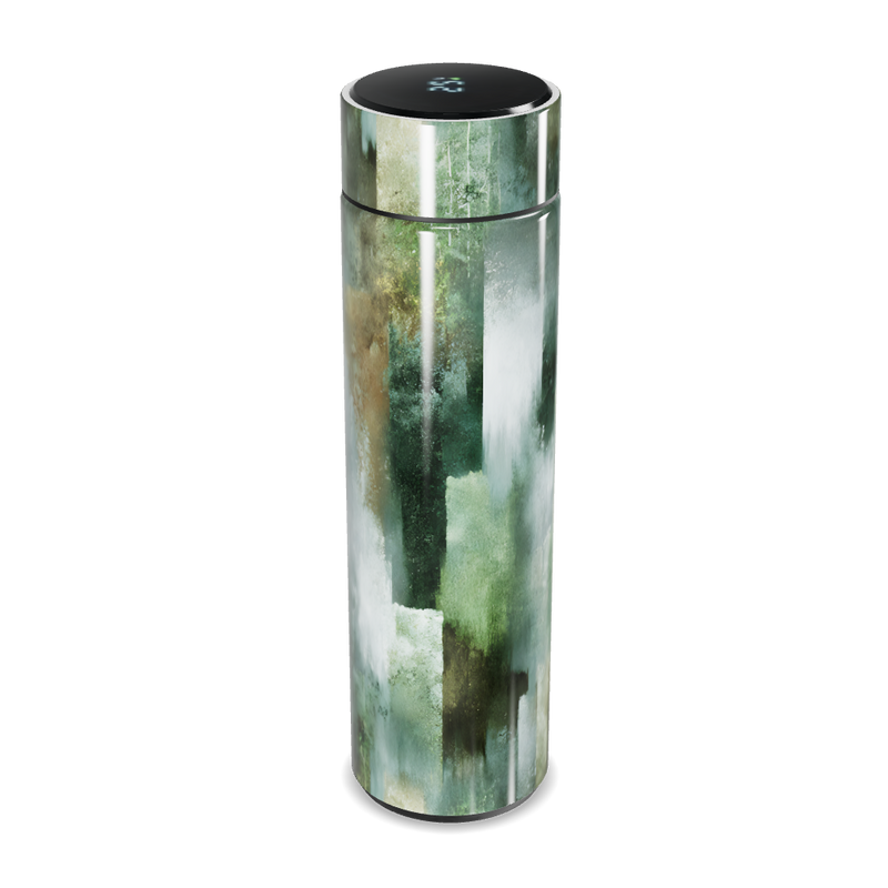 Garrafa Térmica Touch - Verde Estampa Abstrata