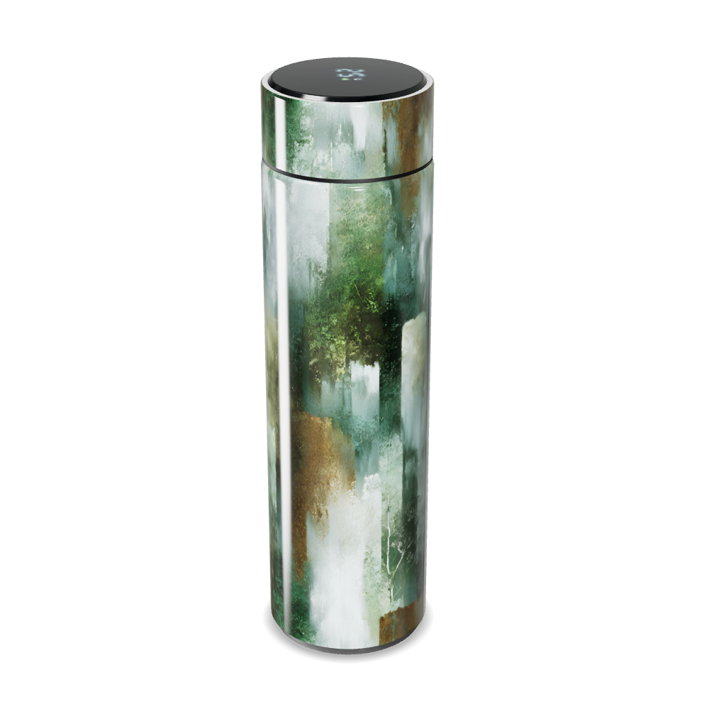 Garrafa Térmica Touch - Verde Estampa Abstrata