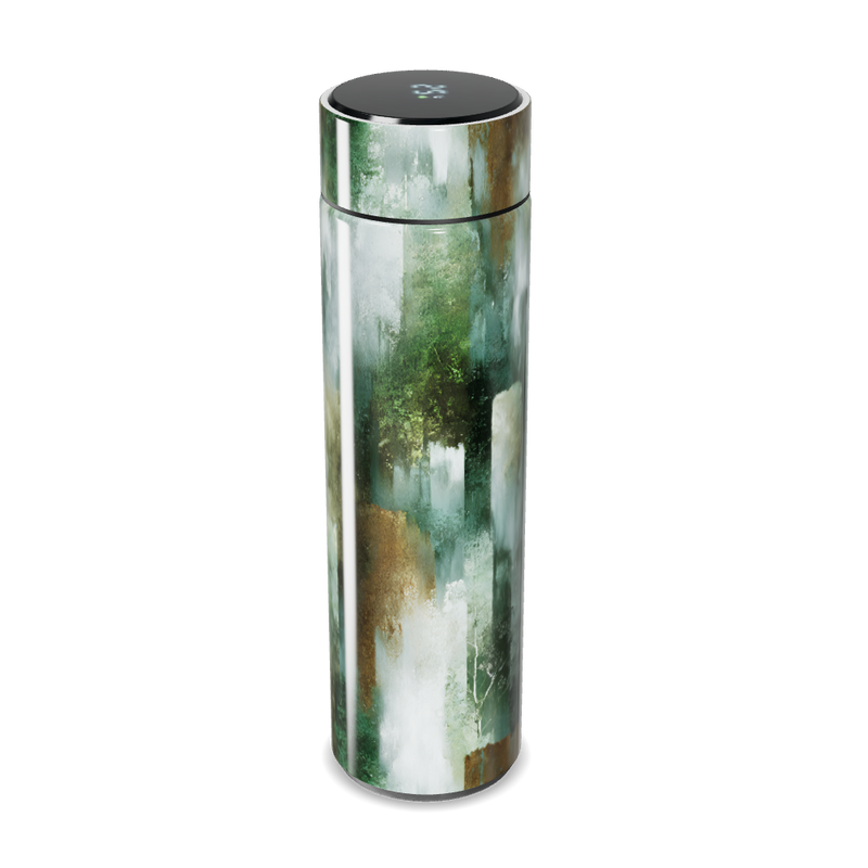 Garrafa Térmica Touch - Verde Estampa Abstrata