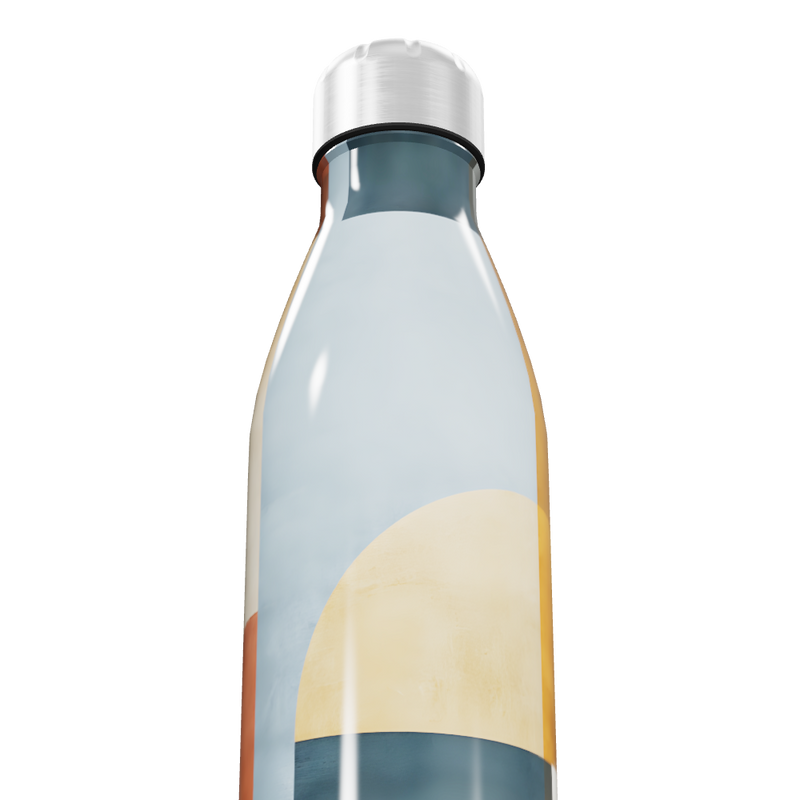 Garrafa Inox - Design Abstrato Colorido