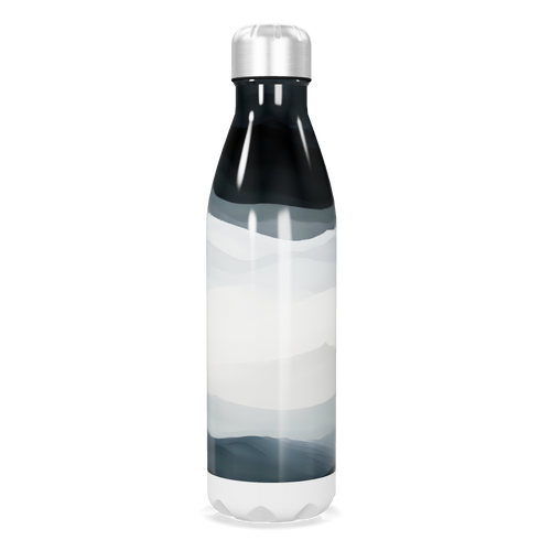 Garrafa Inox - Marmorizada preta e branca