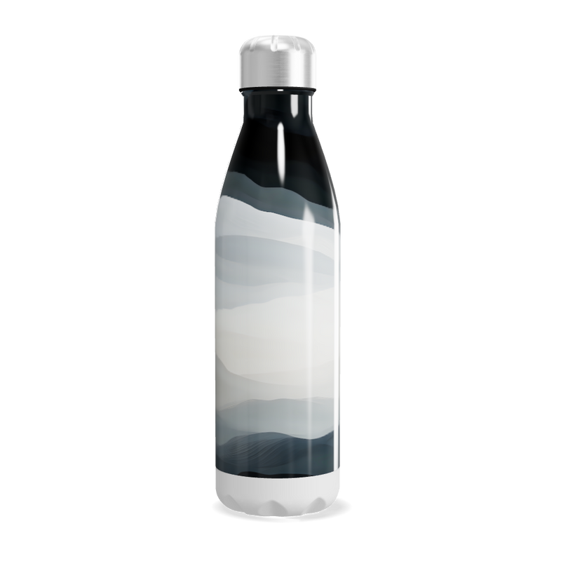 Garrafa Inox - Marmorizada preta e branca