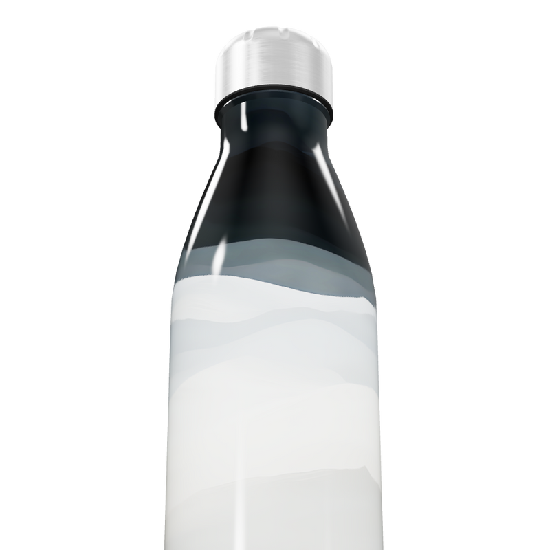 Garrafa Inox - Marmorizada preta e branca