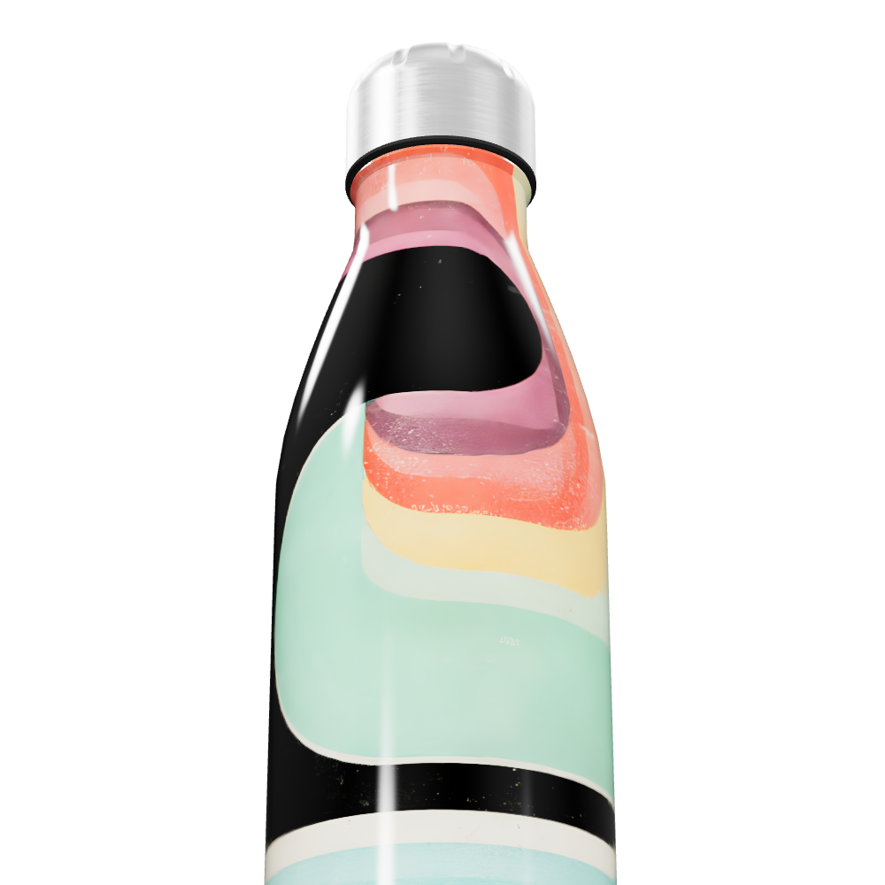 Garrafa Inox - Colorida com Listras