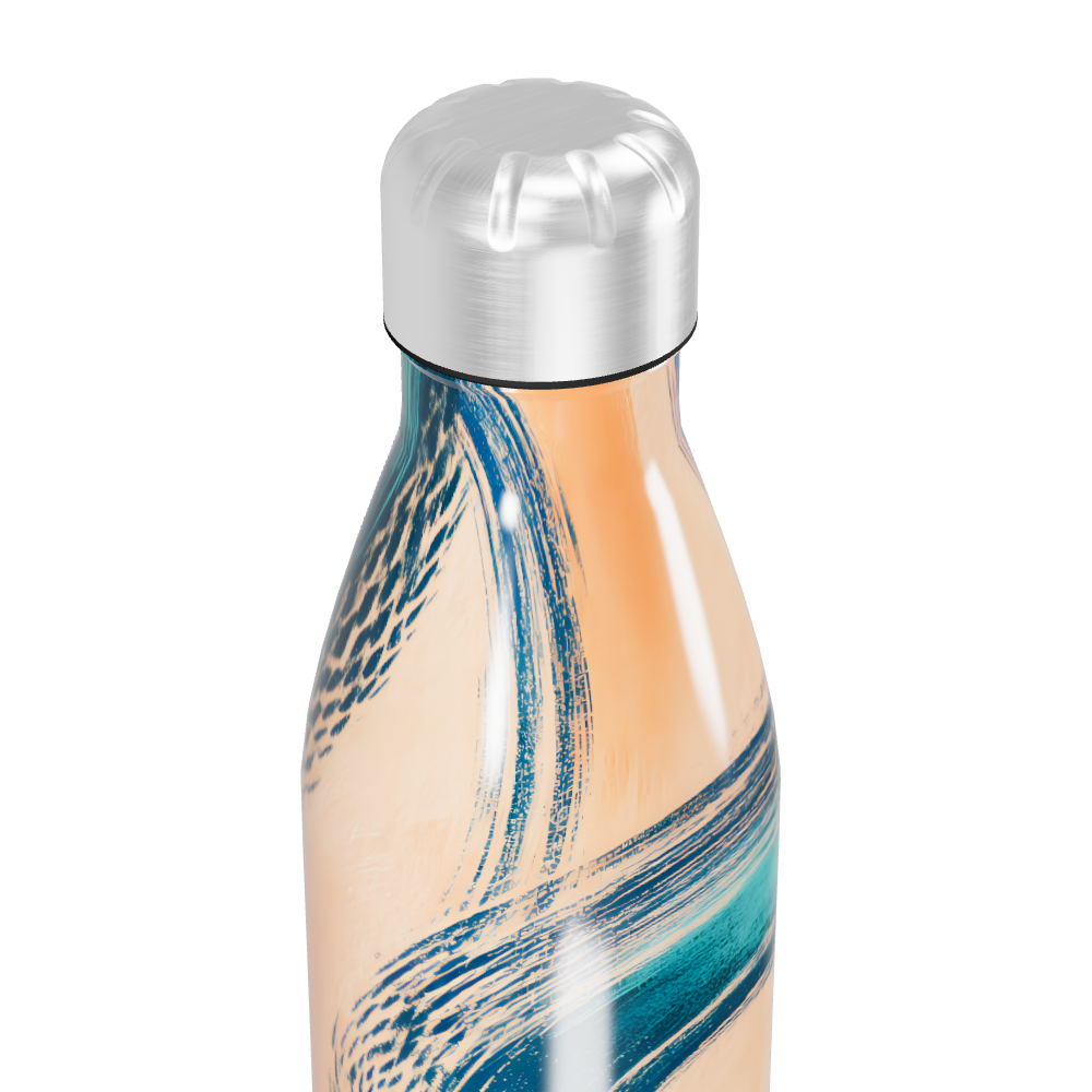 Garrafa Inox Estampada - Azul e Laranja