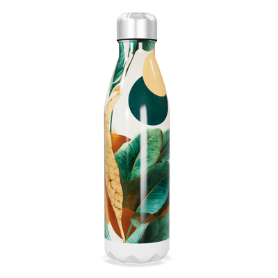 Garrafa Inox - Estampa Folhagem Colorida