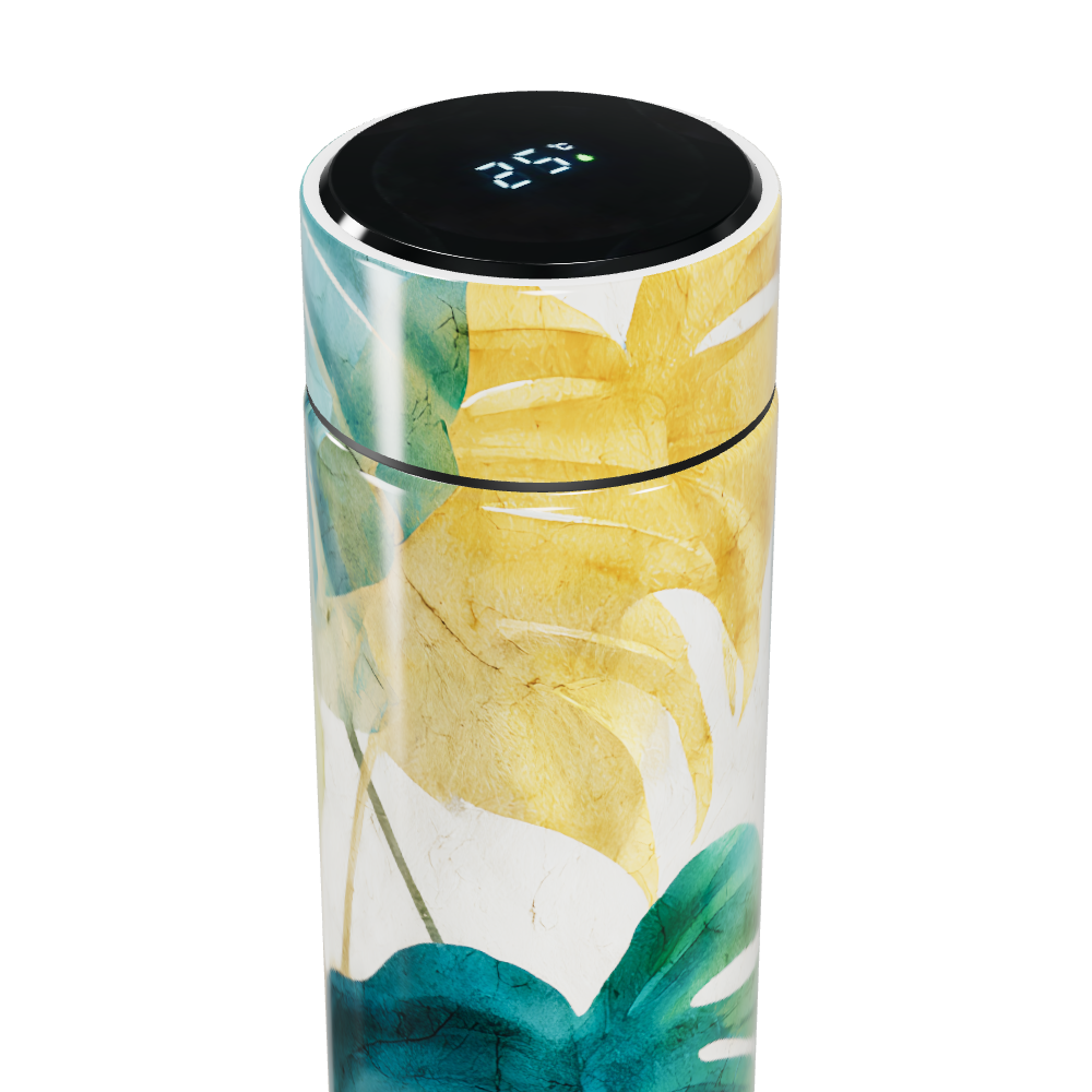 Garrafa Térmica Touch Folhagem Colorida