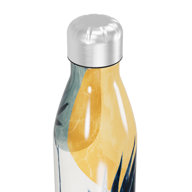 Garrafa Inox Estampada Folhas Coloridas