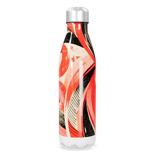 Garrafa Inox - Estampada Vermelha e Preta
