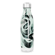Garrafa Inox Pintura Abstrata Verde e Preto