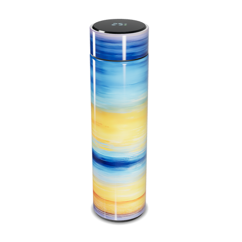 Garrafa Térmica Touch - Listrada Azul Amarelo