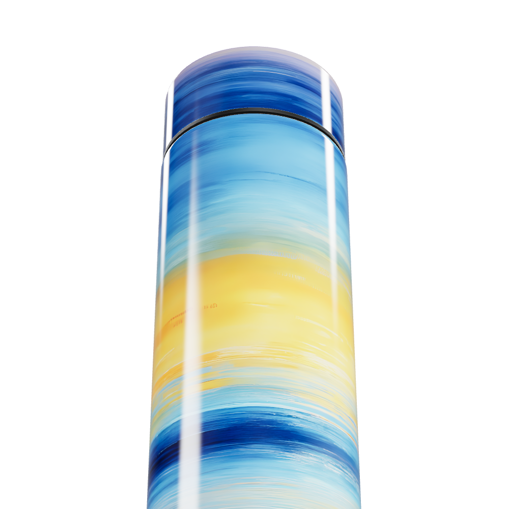 Garrafa Térmica Touch - Listrada Azul Amarelo