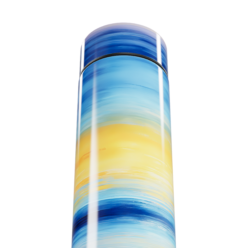 Garrafa Térmica Touch - Listrada Azul Amarelo